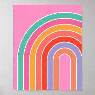 Rosa Regenbogen Poster