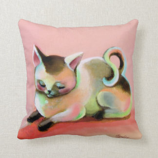 Rosa Regenbogen Sherbert Kittykitsch-niedliches Kissen