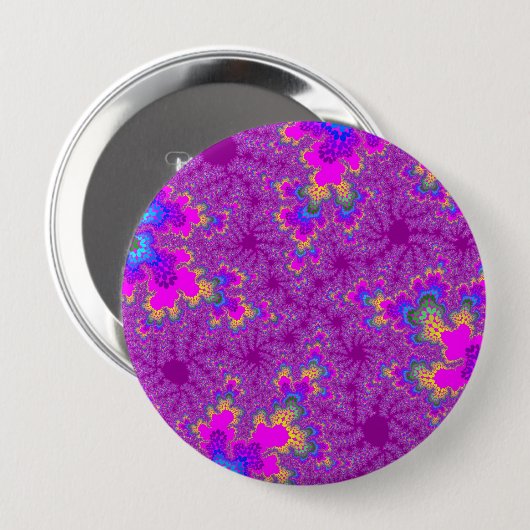 Rosa Regenbogen Speckle Button (Vorne & Hinten)