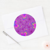 Rosa Regenbogen Speckle Runder Aufkleber (Umschlag)