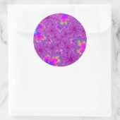 Rosa Regenbogen Speckle Runder Aufkleber (Tasche)
