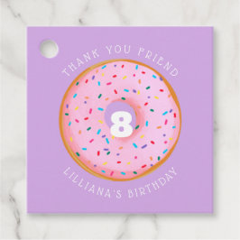 Rosa Regenbogen Sprinkle Donut Birthday Foto Geschenkanhänger