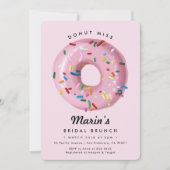 Rosa Regenbogen Sprinkle Donut Brautparty Einladung (Vorderseite)