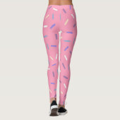 Rosa Regenbogen Sprinklen Konfetti Spaß farbenfroh Leggings (Rückseite)