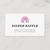 Rosa Regenbogen Windelwinddusche Begleitkarte (Vorderseite)