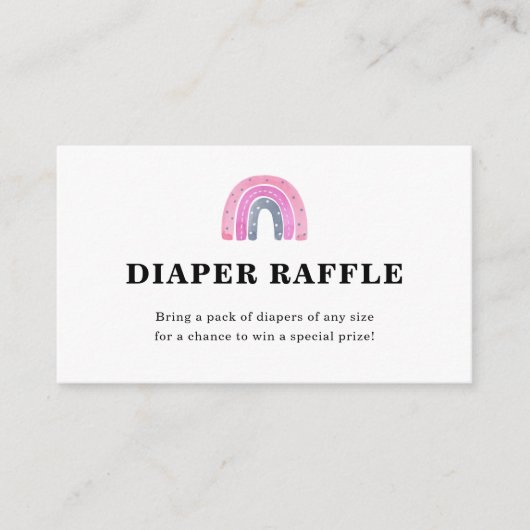 Rosa Regenbogen Windelwinddusche Begleitkarte (Vorderseite)