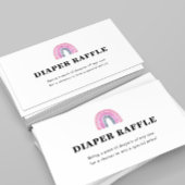 Rosa Regenbogen Windelwinddusche Begleitkarte