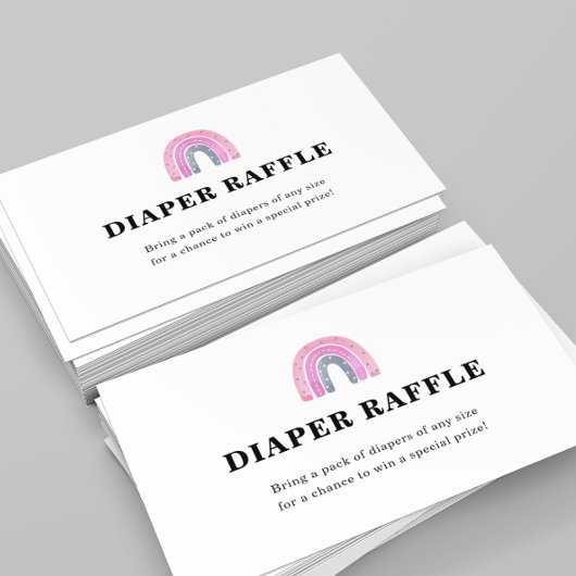 Rosa Regenbogen Windelwinddusche Begleitkarte