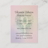 Rosa Regenbogen-Yoga-Baum Visitenkarte (Rückseite)