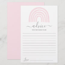 Rosa Regenbogenempfehlung für die Mama, die Karte 