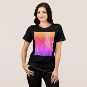Rosa Regenbogenernte Tri-Blend Shirt (Vorderseite voll)