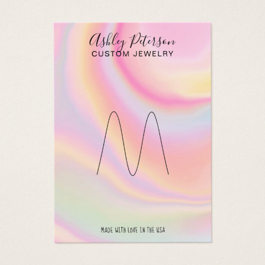 Rosa Regenbogenfarben, Schmuckring (Vorderseite)