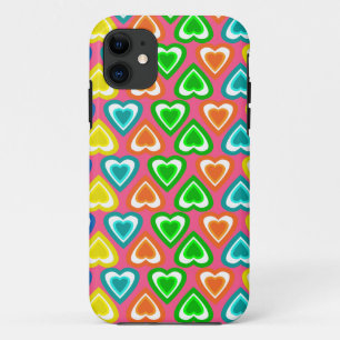 Rosa Regenbogenherzen Muster Case-Mate iPhone Hülle