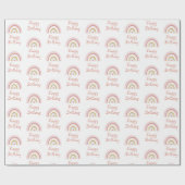 Rosa Regenbogenmuster Geschenkpapier (Flach)