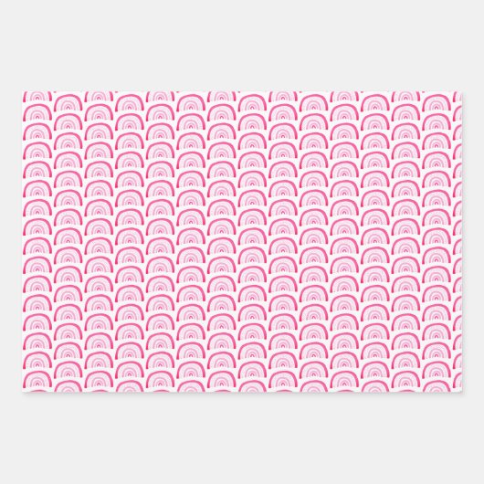 Rosa Regenbogenmuster Geschenkpapier Set (Vorderseite 3)