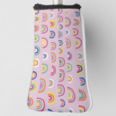 Rosa Regenbogenmuster Golf Headcover (Rotieren 90)
