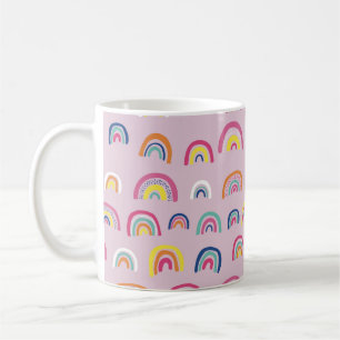 Rosa Regenbogenmuster Kaffeetasse