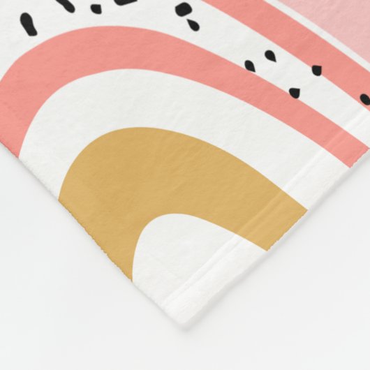 Rosa Regenbogenmuster Personalisiert Fleecedecke (Ecke)