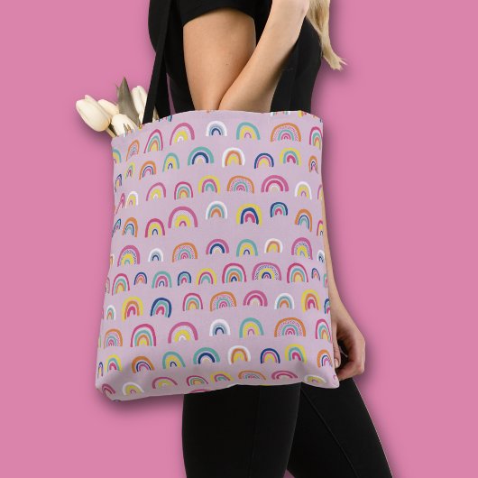 Rosa Regenbogenmuster Tasche