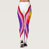 Rosa Regenbogenrakete Leggings (Rückseite)