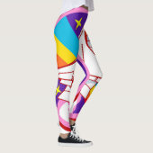 Rosa Regenbogenrakete Leggings (Rechts)