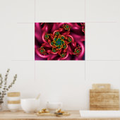 Rosa Regenbogenrose Poster (Küche)