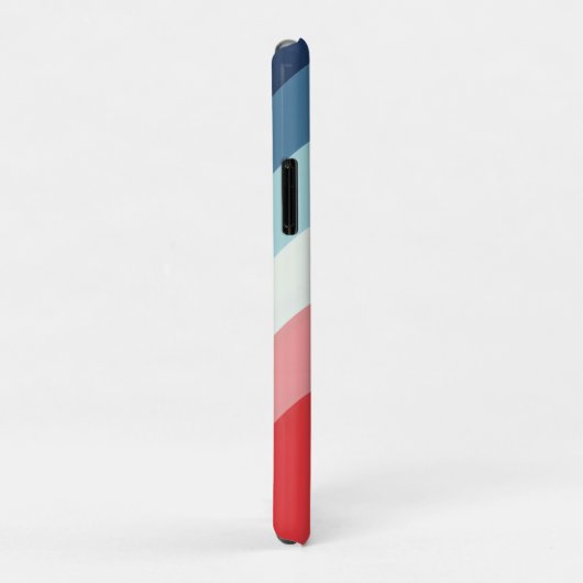 Rosa Regenbogenstreifen Monogramm Name Case-Mate iPhone Hülle (Hinten/Rechts)