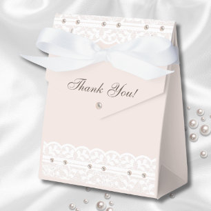 Rosa Regency Vintage Weiße Spitze Brautparty Geschenkschachtel