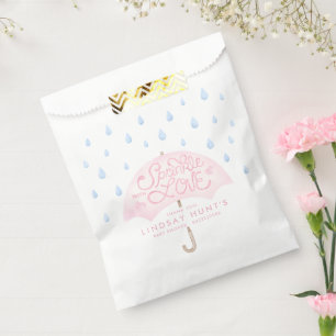 Rosa Regenschirm Sprinkle Babydusche Geschenktütchen