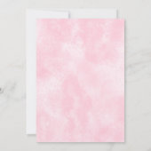 Rosa Regenschirm Sprinkle Kinderdusche Einladung (Rückseite)