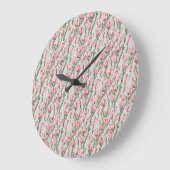 Rosa Reihe Serenität Große Wanduhr (Winkel)