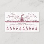 Rosa Reinigung Magd Janitorial Funkeln Housekeepin Treuekarte (Vorderseite)