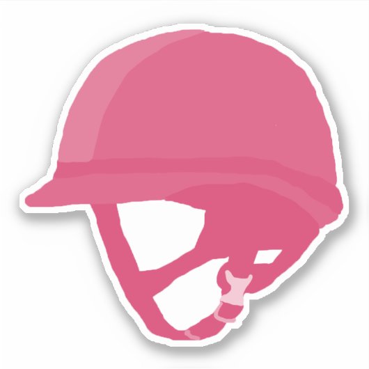 rosa Reithelm Aufkleber (Vorderseite)