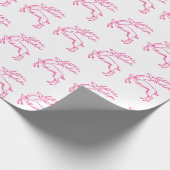 Rosa Rentier Geschenkpapier (Ecke)