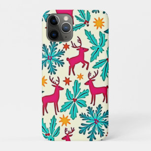 Rosa-Rentier-Tealbaum-Musterdesign Case-Mate iPhone Hülle