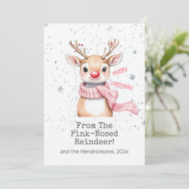 Rosa Rentier Weihnachten