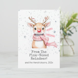Rosa Rentier Weihnachten