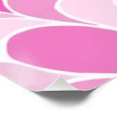 Rosa Retro 60. Geburtstagsfeier Poster (Ecke)