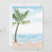 Rosa Retro Baby an Bord Surf Kinderdusche Einladung (Rückseite)