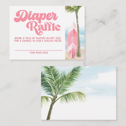 Rosa Retro Baby an Bord Windelwaschmaschine Begleitkarte (Vorne/Hinten)