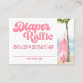 Rosa Retro Baby an Bord Windelwaschmaschine Begleitkarte (Vorderseite)