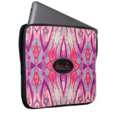 Rosa Retro Batik Fusion Design Laptop-Sieb Laptopschutzhülle (Vorne Rechts)