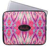 Rosa Retro Batik Fusion Design Laptop-Sieb Laptopschutzhülle (Vorderseite)