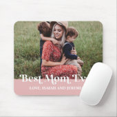 Rosa Retro Beste Mama je benutzerdefiniertes Bild Mousepad (Mit Mouse)