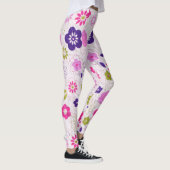 Rosa Retro-Blume Leggings (Rechts)