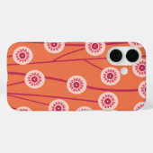 Rosa Retro-Blume Orange Hintergrund Case-Mate iPhone Hülle (Rückseite (Horizontal))