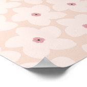 Rosa Retro-Blume Poster (Ecke)