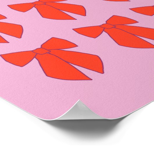 Rosa Retro-Bogen Poster (Ecke)