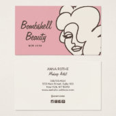 Rosa Retro Bombshell Beauty Makeup Artist Girl (Vorne & Hinten)