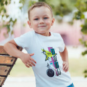 Rosa Retro-Bowling-Design T-Shirt